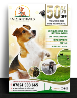 Flyer Design by SAI DESIGNS for TAILS ON TRAILS | Design #14072833