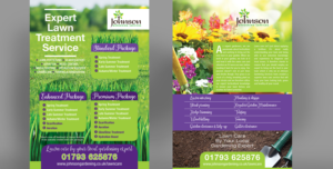 Professional Lawn Treatment flyer (double sided) needed for established gardening company | Flyer Design by INGA DESIGN