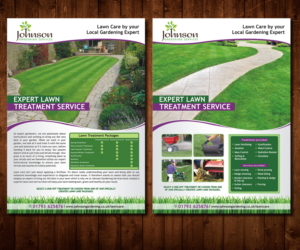 Professional Lawn Treatment flyer (double sided) needed for established gardening company | Flyer Design by Designers Hub