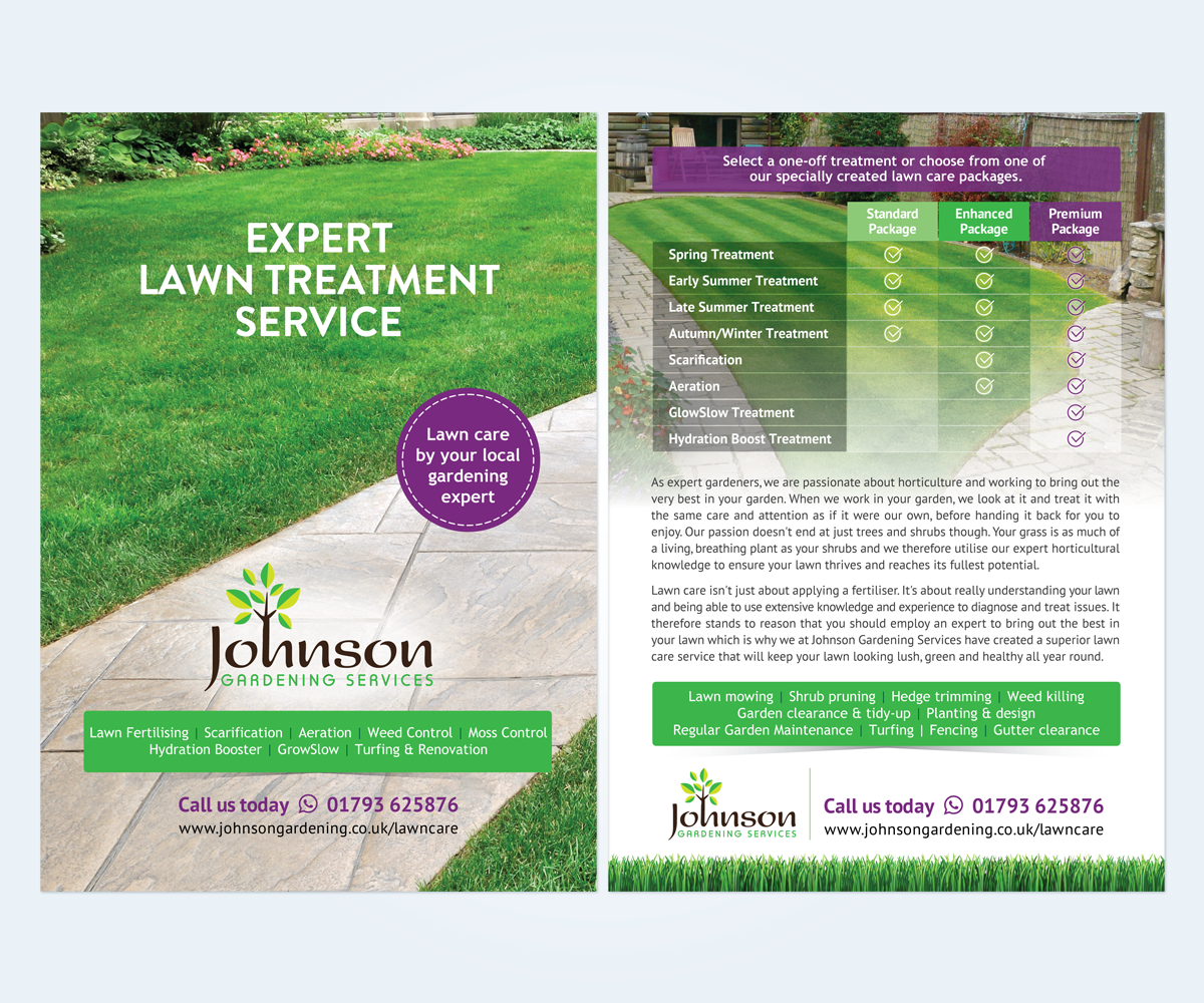 Flyer Design by nadhisa87 for Johnson Gardening Services Ltd | Design #14101526