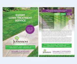 Professional Lawn Treatment flyer (double sided) needed for established gardening company | Flyer Design by nadhisa87