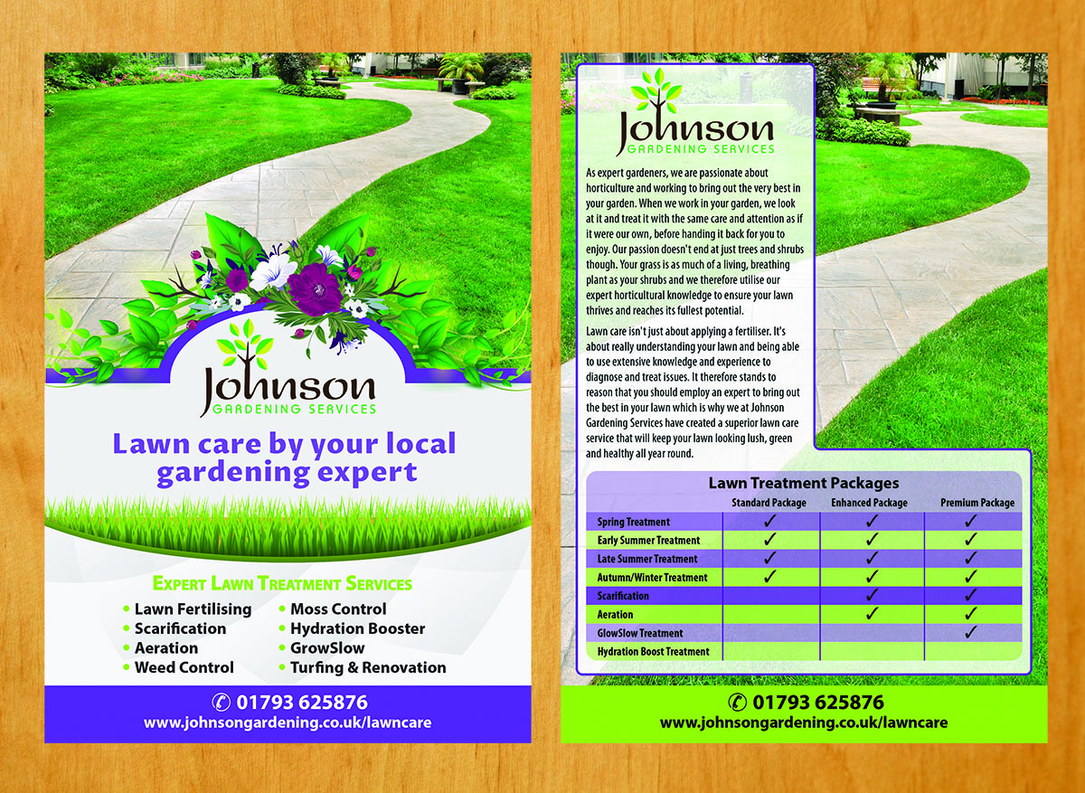 Flyer Design by Venus L. Penaflor for Johnson Gardening Services Ltd | Design #14076571