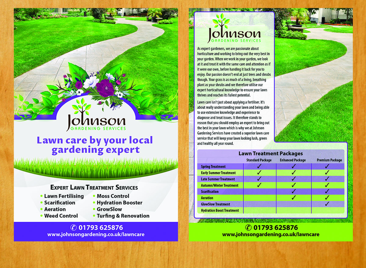 Flyer Design by Venus L. Penaflor for Johnson Gardening Services Ltd | Design #14076683