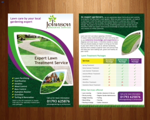 Flyer Design by uniquedesign10 for Johnson Gardening Services Ltd | Design: #14060292