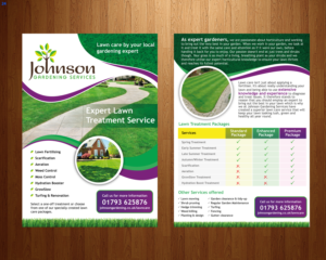 Flyer Design by uniquedesign10 for Johnson Gardening Services Ltd | Design: #14067194