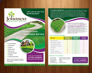 Flyer Design by uniquedesign10 for Johnson Gardening Services Ltd | Design: #14101975
