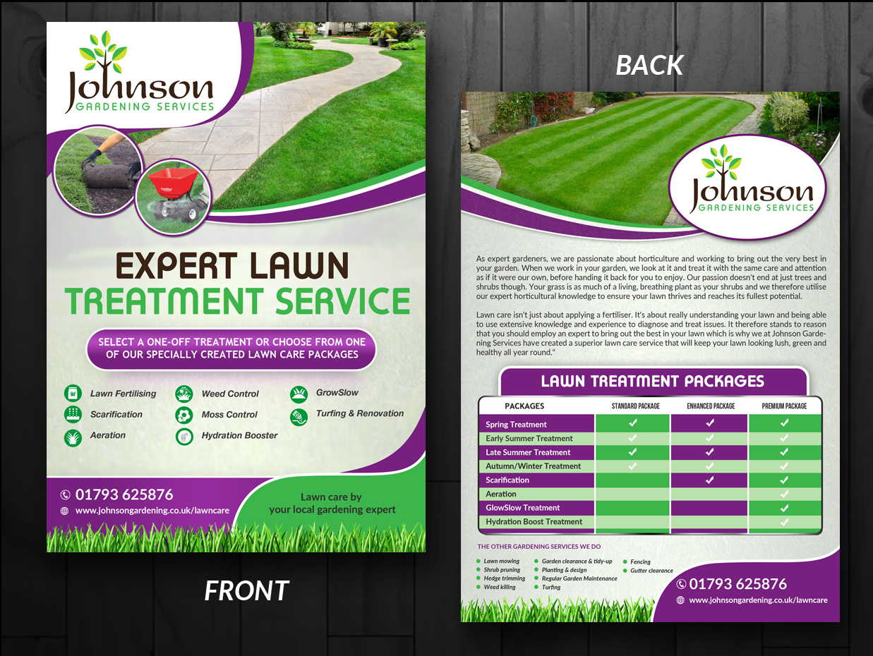 Flyer Design by innovative earth for Johnson Gardening Services Ltd | Design #14087166