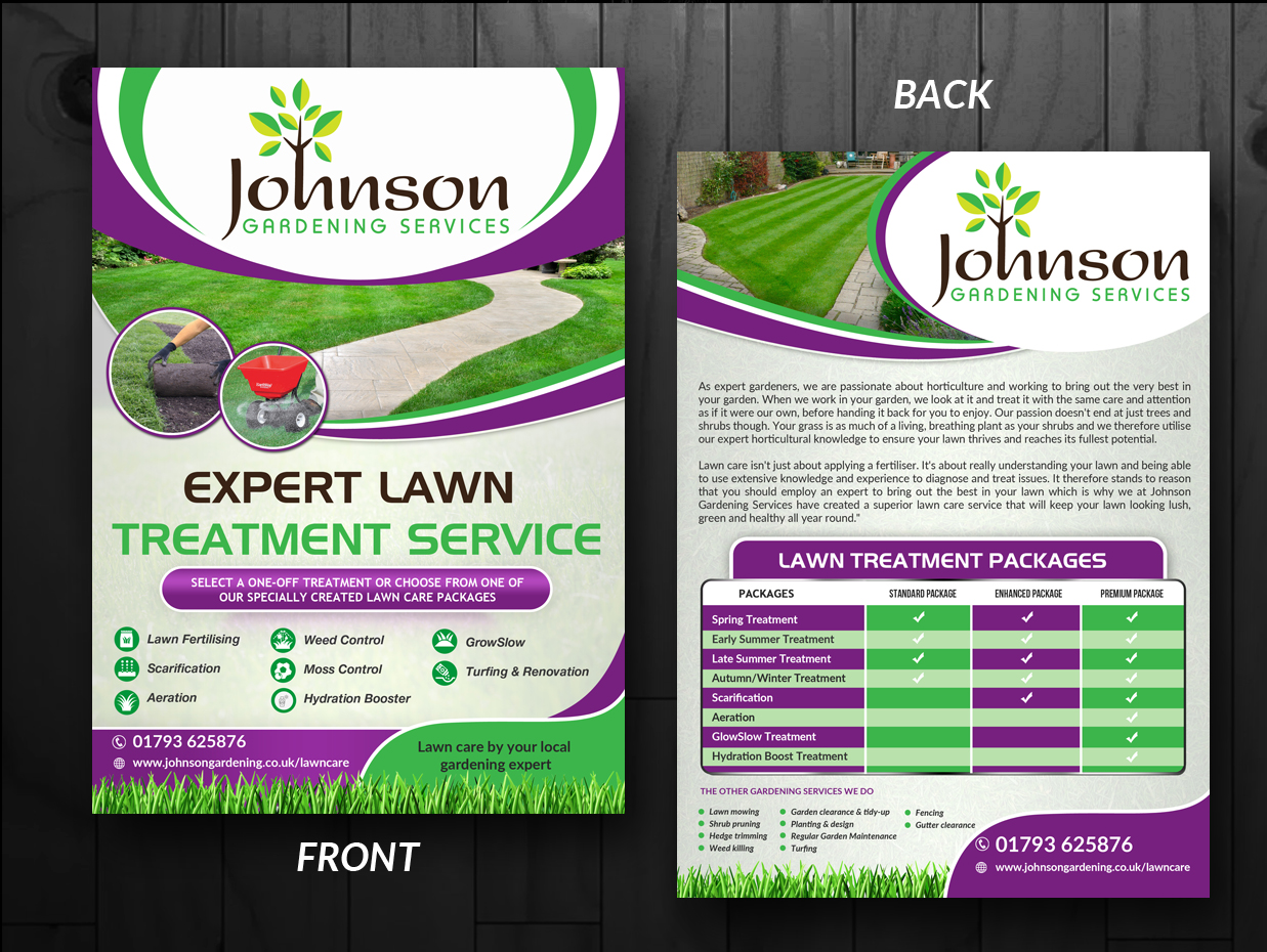 Flyer Design by innovative earth for Johnson Gardening Services Ltd | Design #14101966