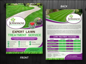Professional Lawn Treatment flyer (double sided) needed for established gardening company | Flyer Design by innovative earth