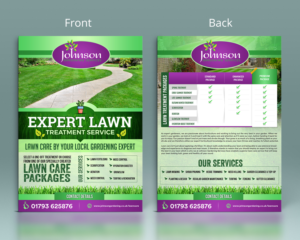 Professional Lawn Treatment flyer (double sided) needed for established gardening company | Flyer Design by SAI DESIGNS