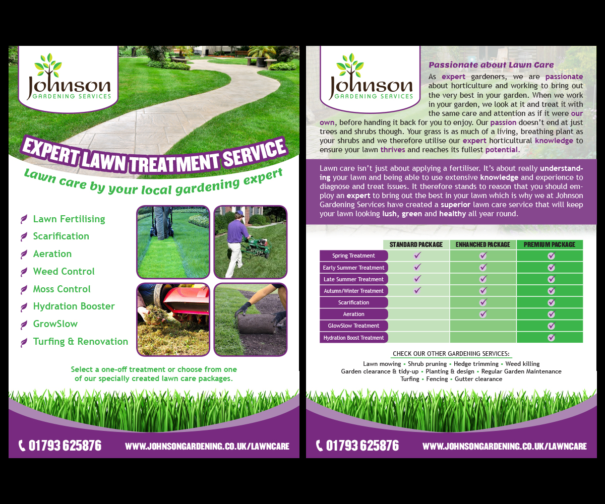 Flyer Design by horvatium for Johnson Gardening Services Ltd | Design #14057197