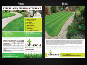 Professional Lawn Treatment flyer (double sided) needed for established gardening company | Flyer Design by Mon01