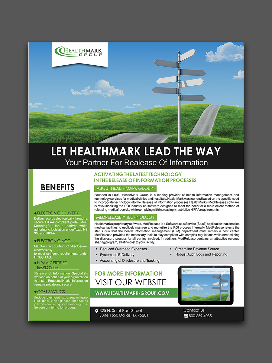 Flyer Design by ecorokerz for HealthMark Group | Design #14066311