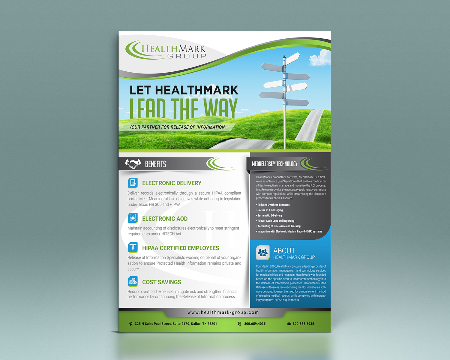 professional serious information technology flyer design for