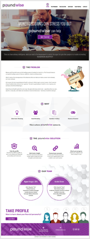Startup FinTech / Behavioural Science company needs website redesign | Web Design by -Marc-