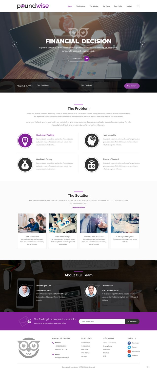 Web Design par pb pour PoundWise | Design #14056600