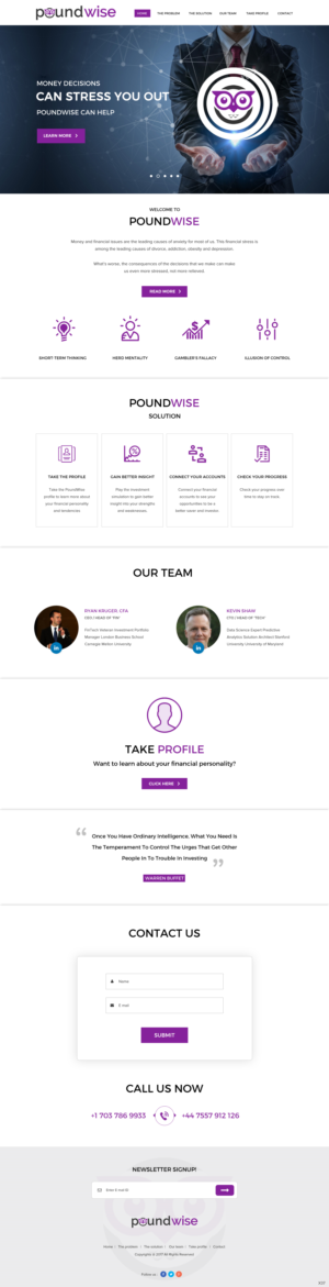 Web Design by pb for PoundWise | Design: #14056603