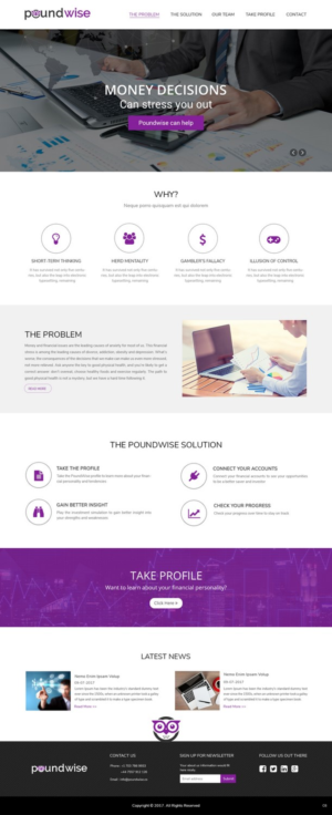 Web Design by pb for PoundWise | Design: #14056604