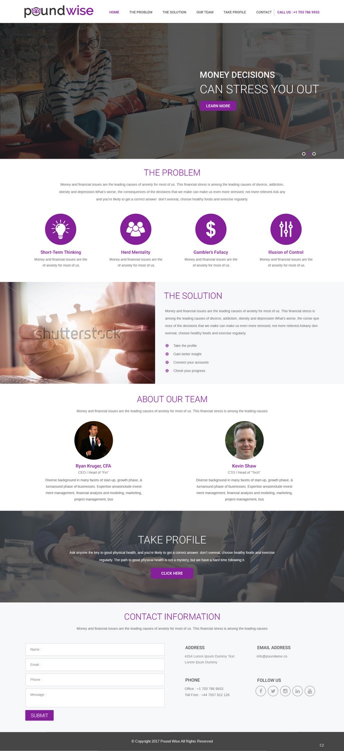 Diseño Web por pb para PoundWise | Diseño #14056611