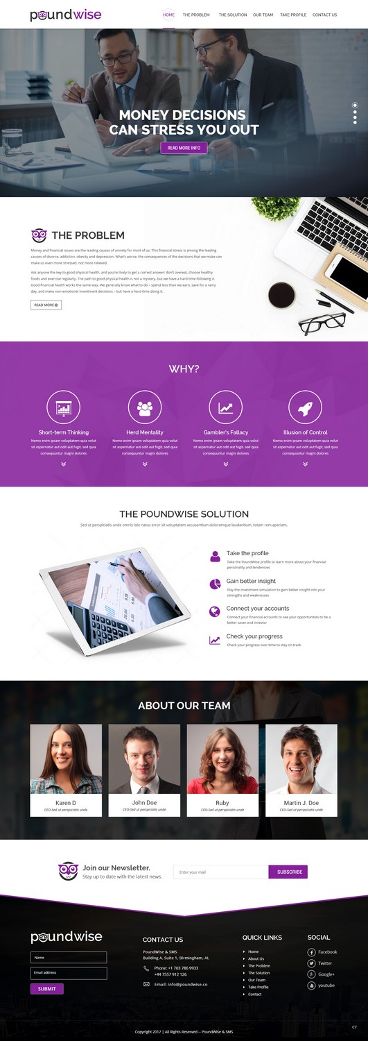 Diseño Web por pb para PoundWise | Diseño #14056613