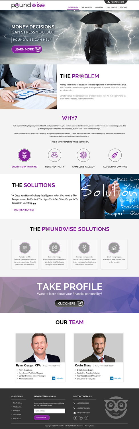 Web Design by Sbss for PoundWise | Design #14099412