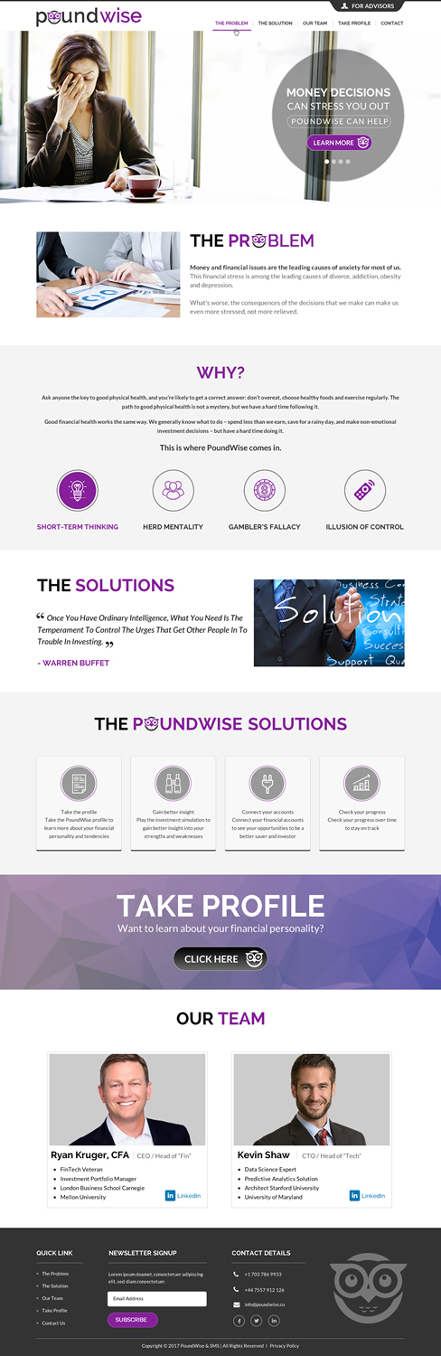 Web Design by Sbss for PoundWise | Design #14185608