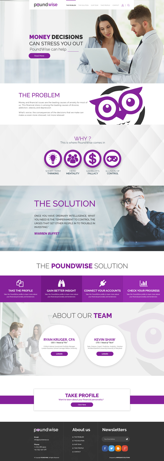 Web Design by Impressive Sol for PoundWise | Design #14182801