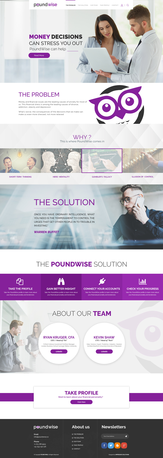 Web Design by Impressive Solutions for PoundWise | Design #14182802