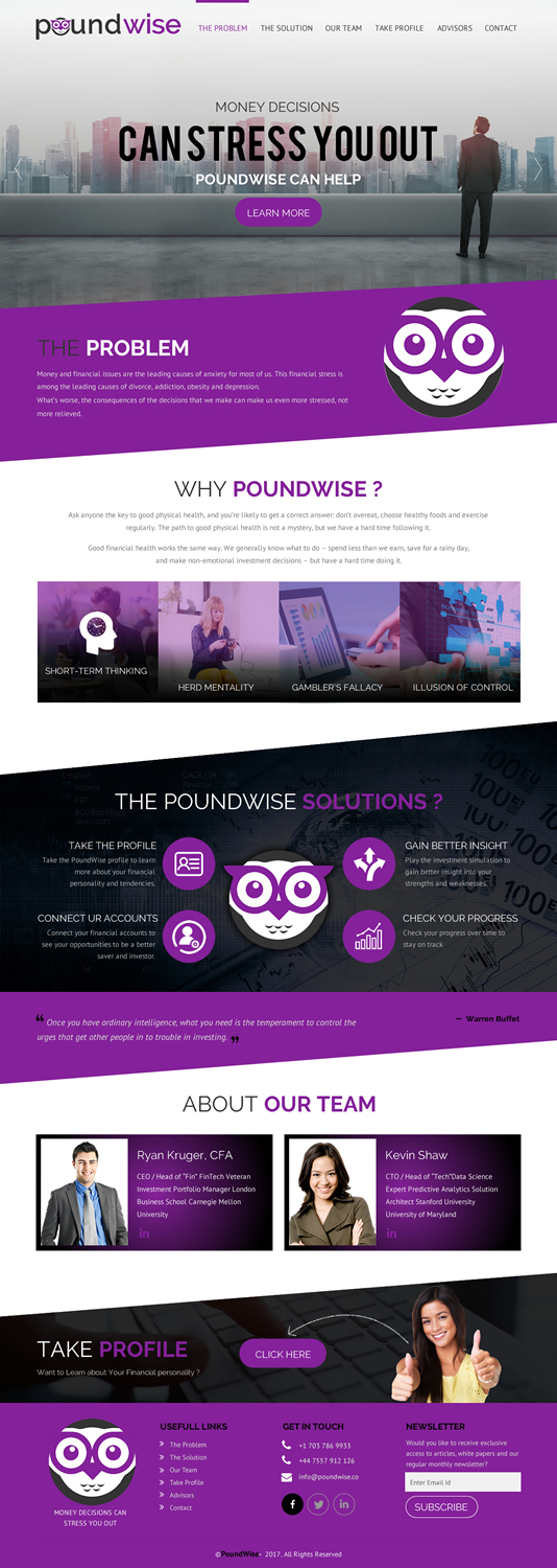 Web Design by rightway for PoundWise | Design #14070854