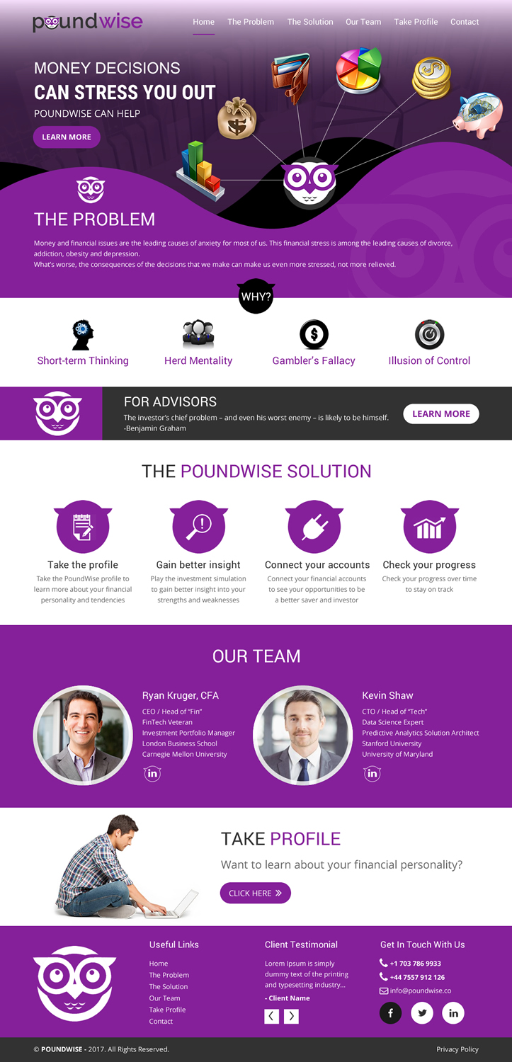 Web Design par rightway pour PoundWise | Design #14070886