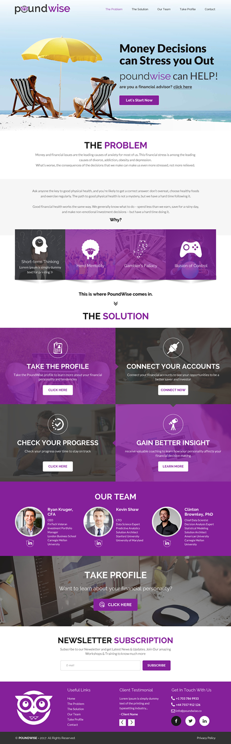 Web Design by rightway for PoundWise | Design #14578034