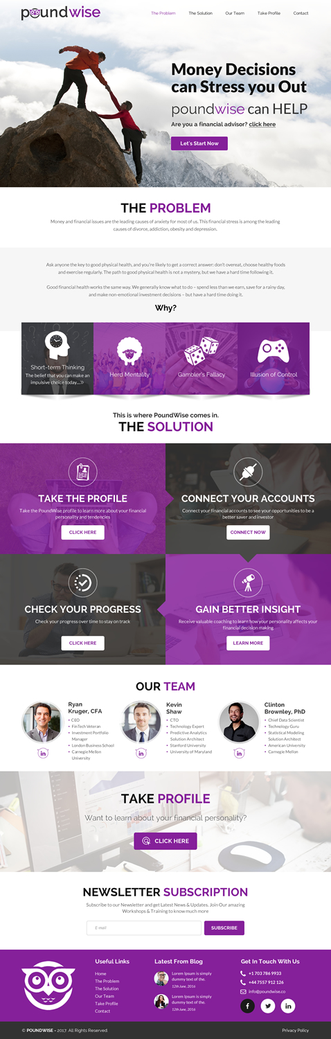 Web Design par rightway pour PoundWise | Design #14585179