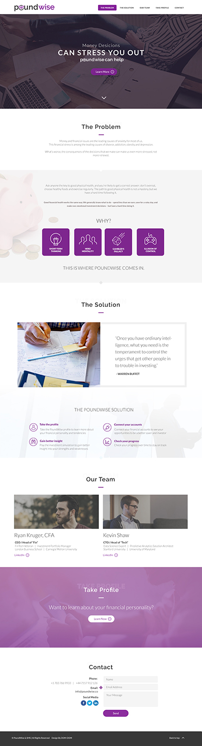 Web Design by Dom-dom for PoundWise | Design #14161173