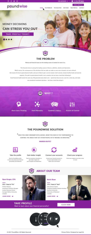 Startup FinTech / Behavioural Science company needs website redesign | Web Design par bdesigner9