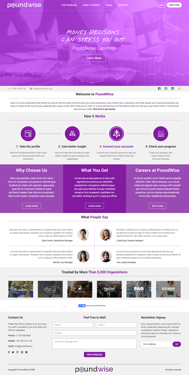 Web Design by cCopilot for PoundWise | Design #14146793