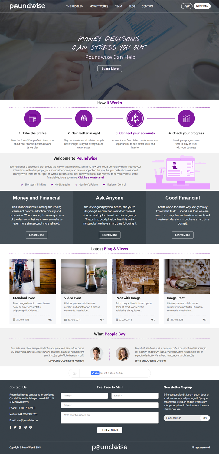 Web Design by cCopilot for PoundWise | Design #14146802