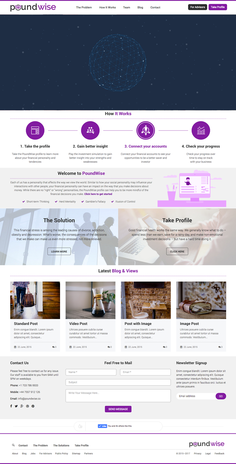 Web Design by cCopilot for PoundWise | Design #14146807