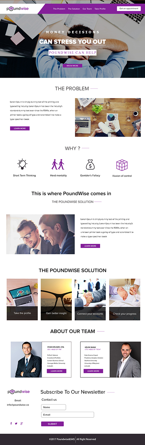 Web Design by e2developers for PoundWise | Design #14222593