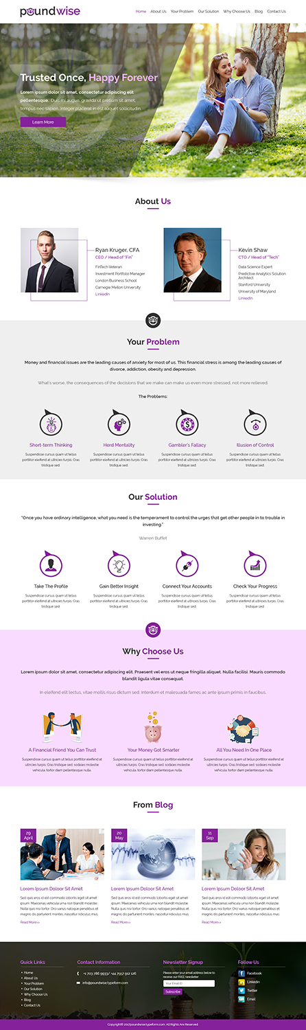 Web Design by Tpith for PoundWise | Design #14161496