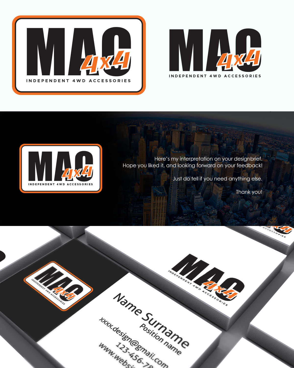 Logo Design by RM DSGNS for MAC 4x4 | Design #14051349