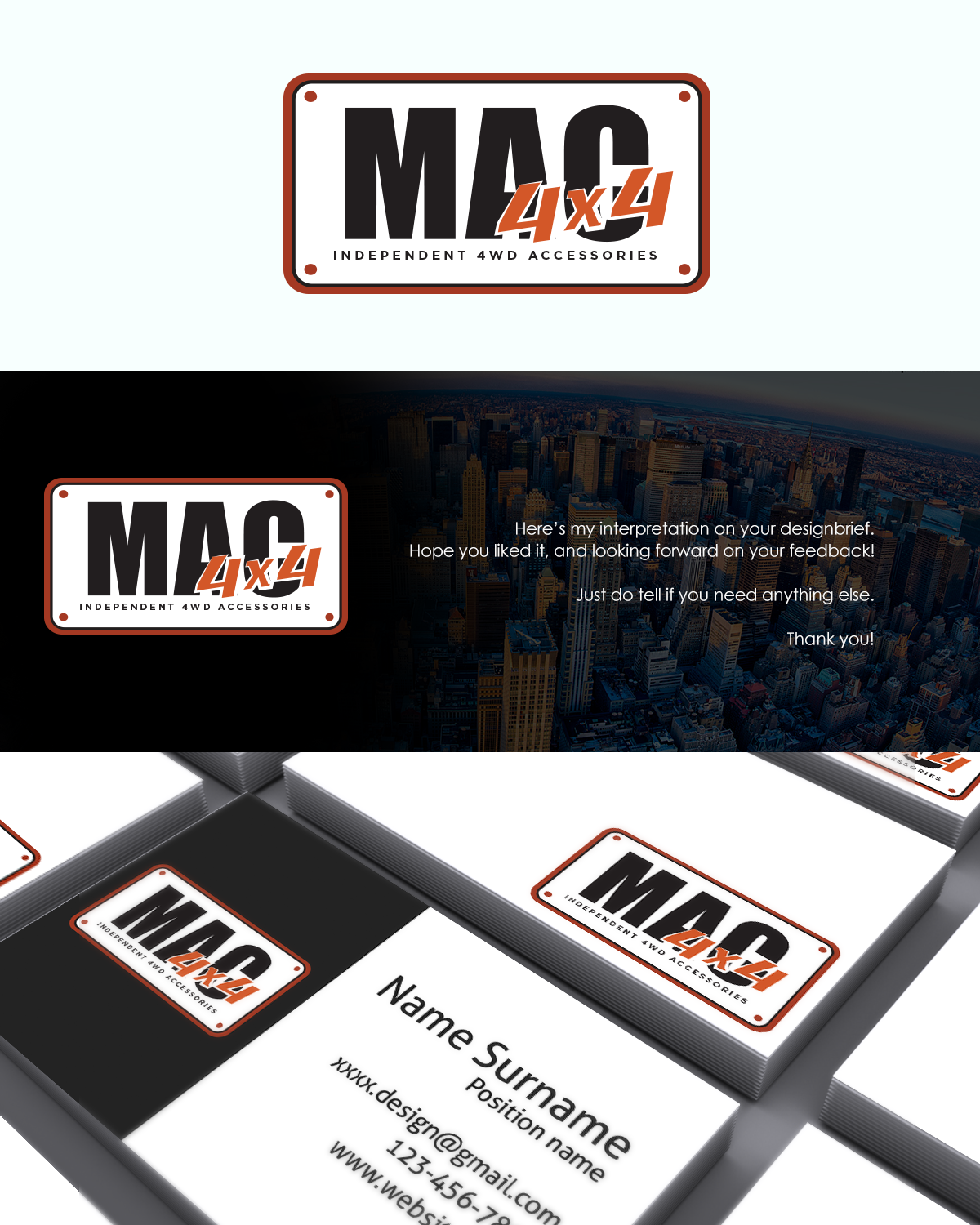 Logo Design by RM DSGNS for MAC 4x4 | Design #14095269