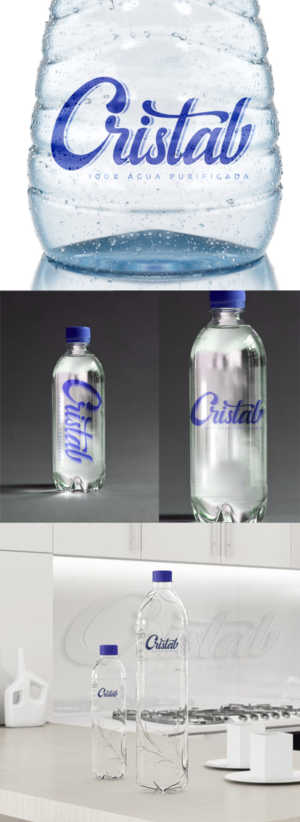 CRISTAL - 100% agua purificada | Logo Design by Parry PRK
