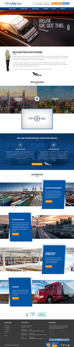 Web Design par RupalTechno pour New Age Transportation Inc | Design : #14226704