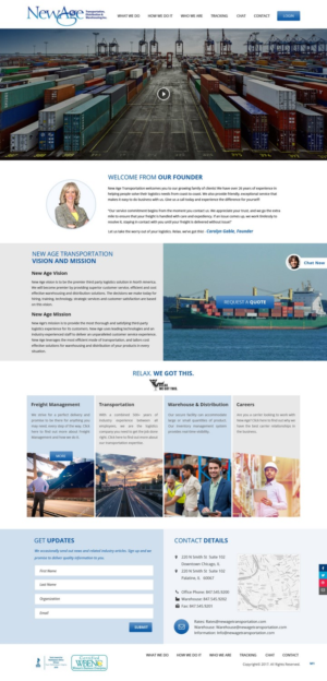 Web Design par pb pour New Age Transportation Inc | Design : #14122294