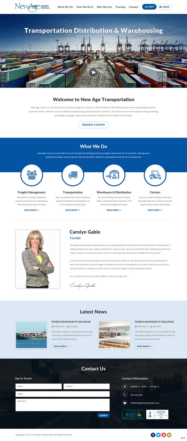 Web Design by pb for New Age Transportation Inc | Design #14122295