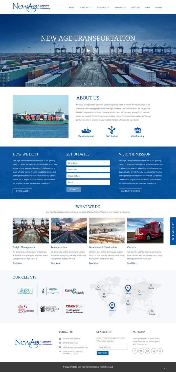 Web-Design von pb für New Age Transportation Inc | Design #14145759
