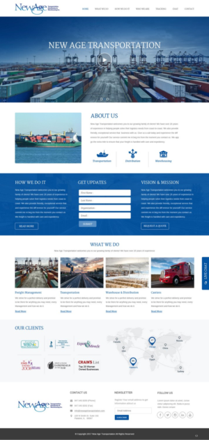 Web Design par pb pour New Age Transportation Inc | Design : #14145759