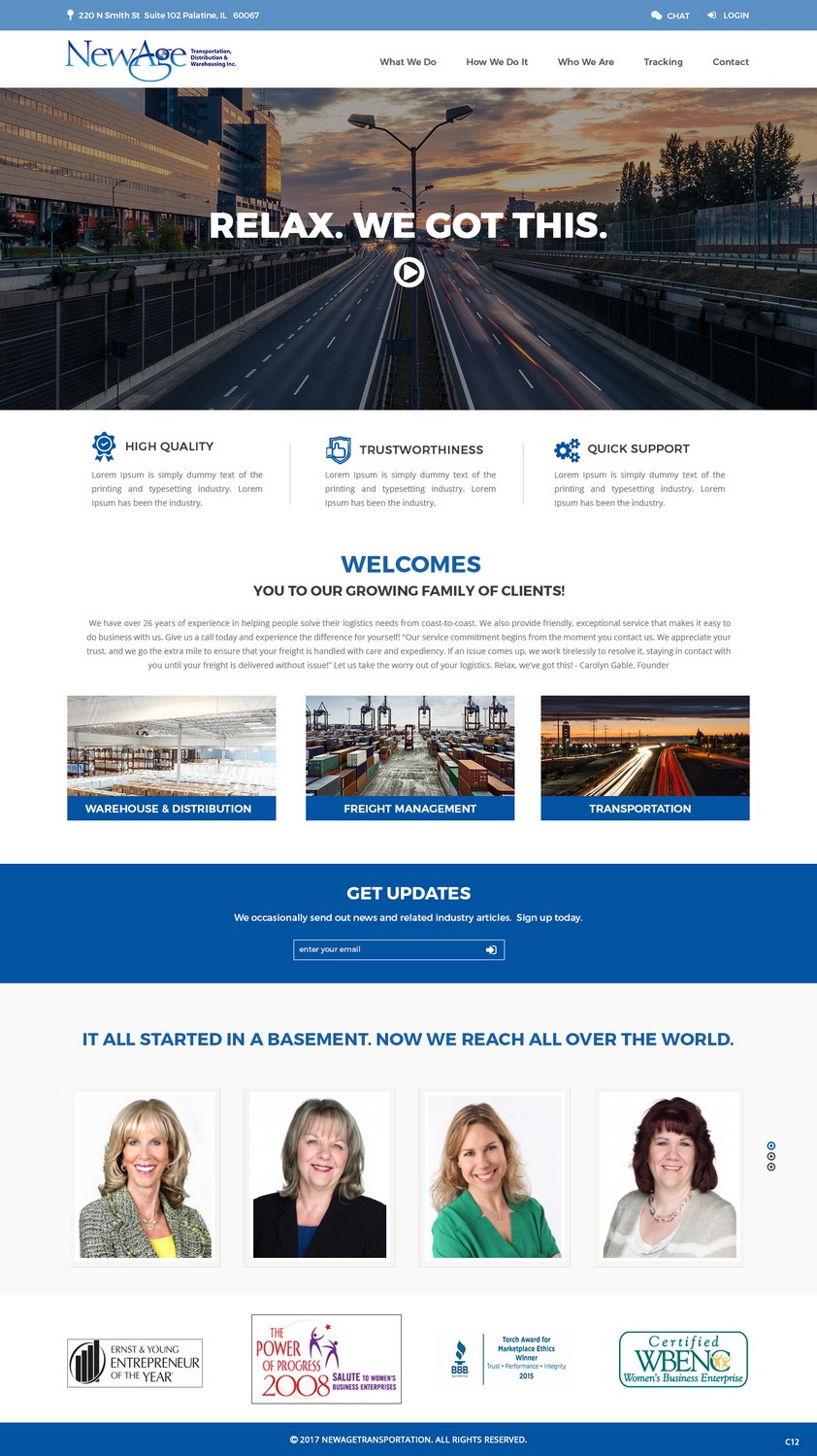 Web-Design von pb für New Age Transportation Inc | Design #14161252