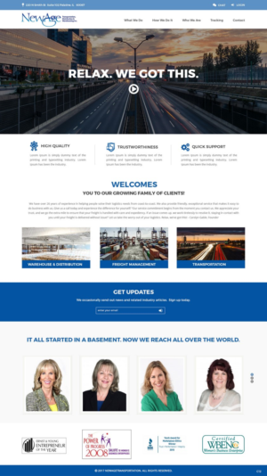 Web Design par pb pour New Age Transportation Inc | Design : #14161252