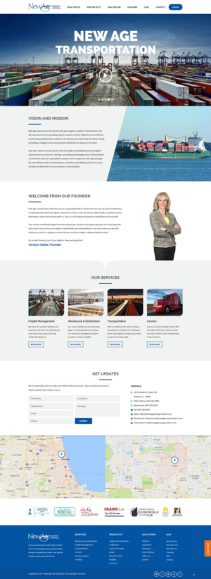 Web Design par pb pour New Age Transportation Inc | Design : #14161254
